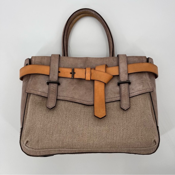 Reed Krakoff Handbags - Reed Krakoff Boxer Gray Linen and Leather Tote